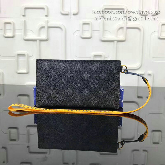 Louis Vuitton Monogram Canvas Ribbon Pouches Black PM M68003