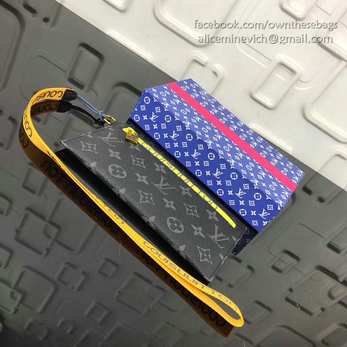 Louis Vuitton Monogram Canvas Ribbon Pouches Black PM M68003