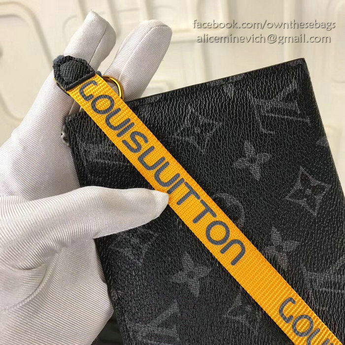 Louis Vuitton Monogram Canvas Ribbon Pouches Black PM M68003