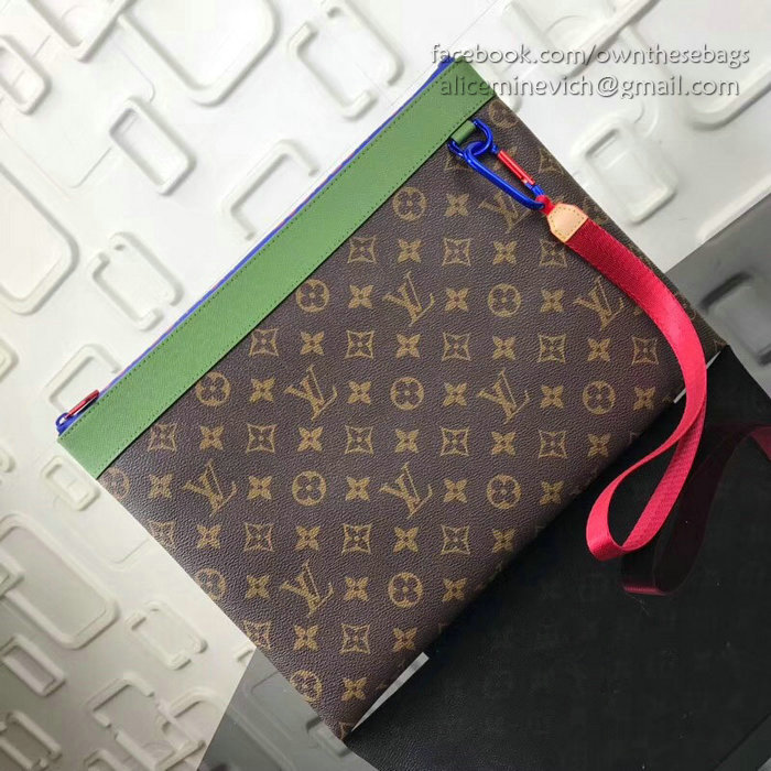 Louis Vuitton Monogram Canvas Ribbon Pouches Brown GM M61690