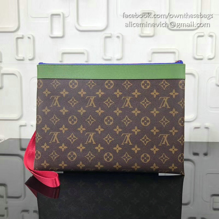 Louis Vuitton Monogram Canvas Ribbon Pouches Brown GM M61690