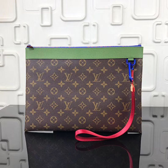 Louis Vuitton Monogram Canvas Ribbon Pouches Brown GM M61690