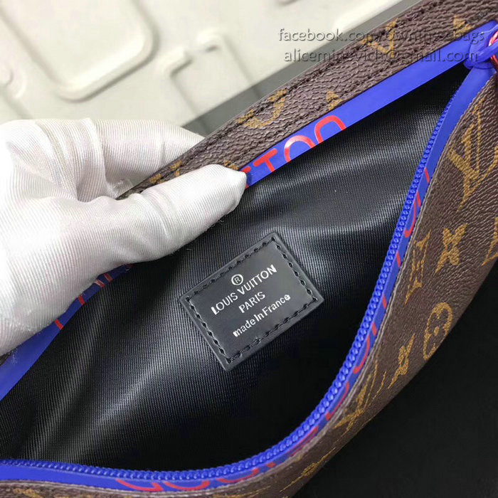 Louis Vuitton Monogram Canvas Ribbon Pouches Brown MM M68004