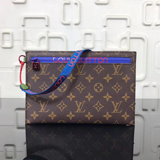 Louis Vuitton Monogram Canvas Ribbon Pouches Brown MM M68004