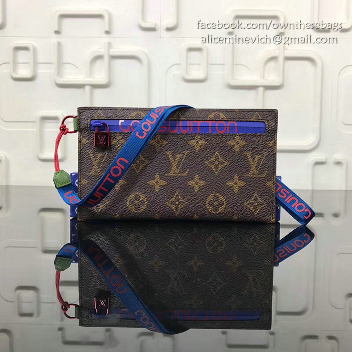 Louis Vuitton Monogram Canvas Ribbon Pouches Brown PM M68003