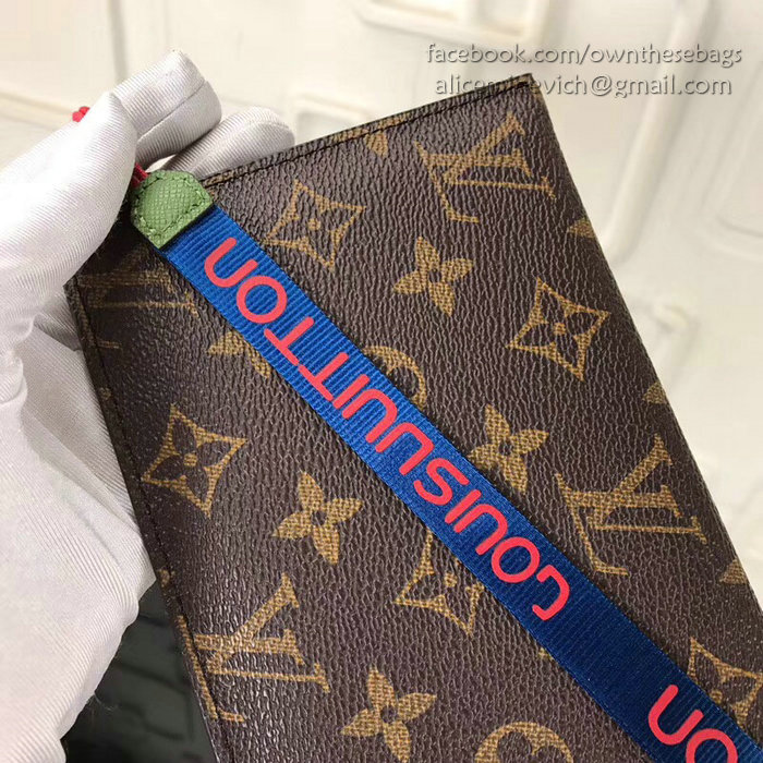 Louis Vuitton Monogram Canvas Ribbon Pouches Brown PM M68003