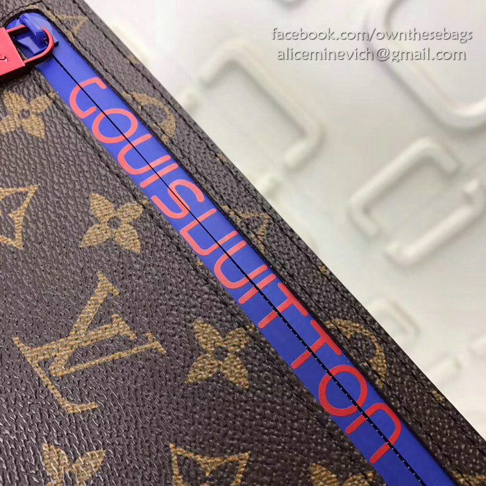 Louis Vuitton Monogram Canvas Ribbon Pouches Brown PM M68003