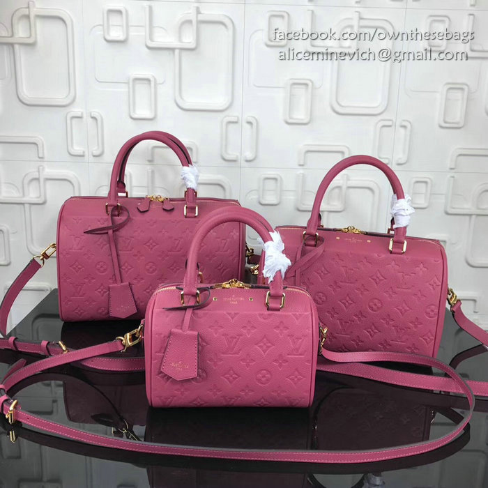 Louis Vuitton Monogram Empreinte Speedy Bandoulier Rose Bruyere M43736