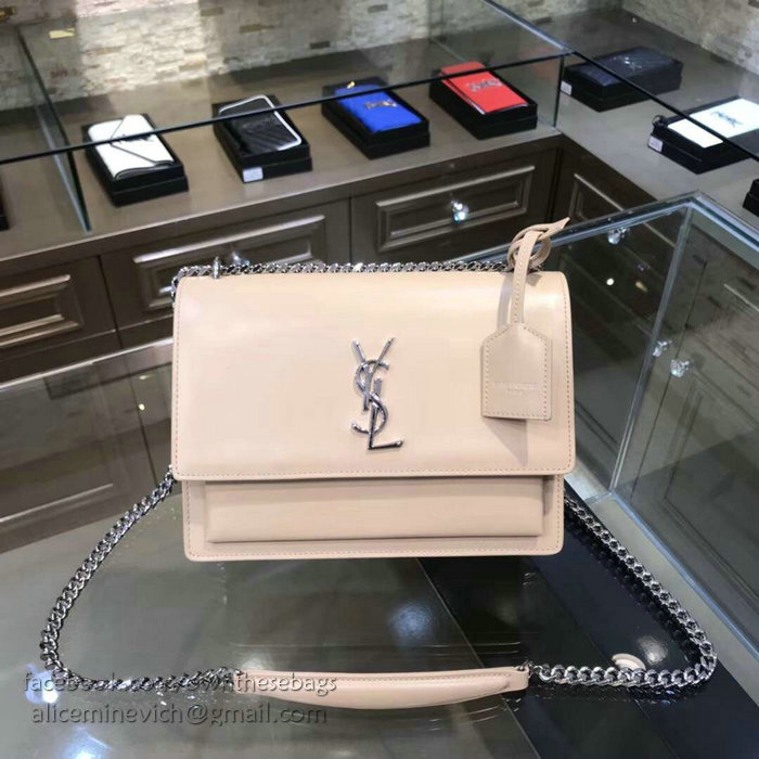 Saint Laurent Medium Sunset Monogram Bag Beige 442906