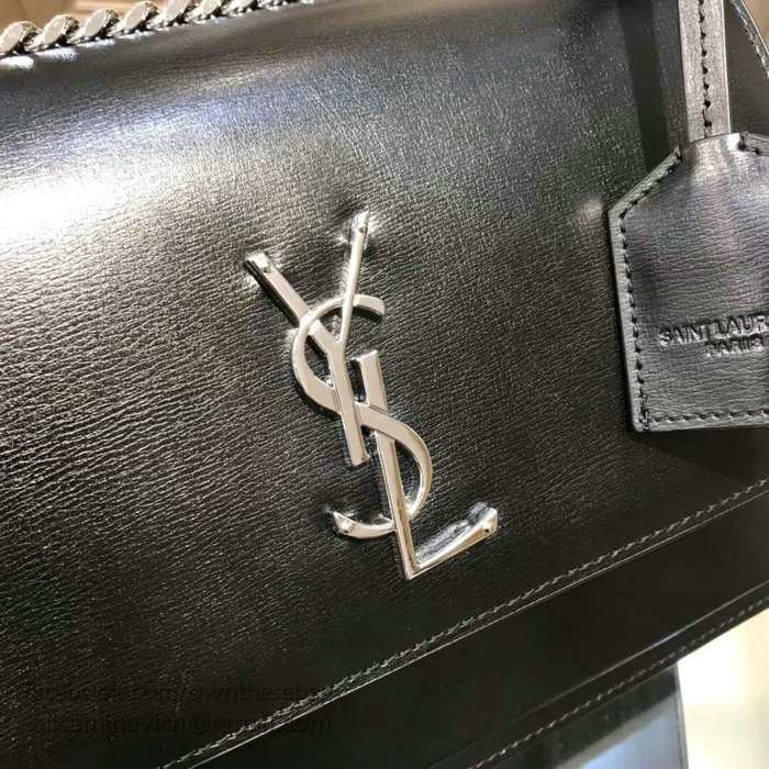 Saint Laurent Medium Sunset Monogram Bag Black 442906