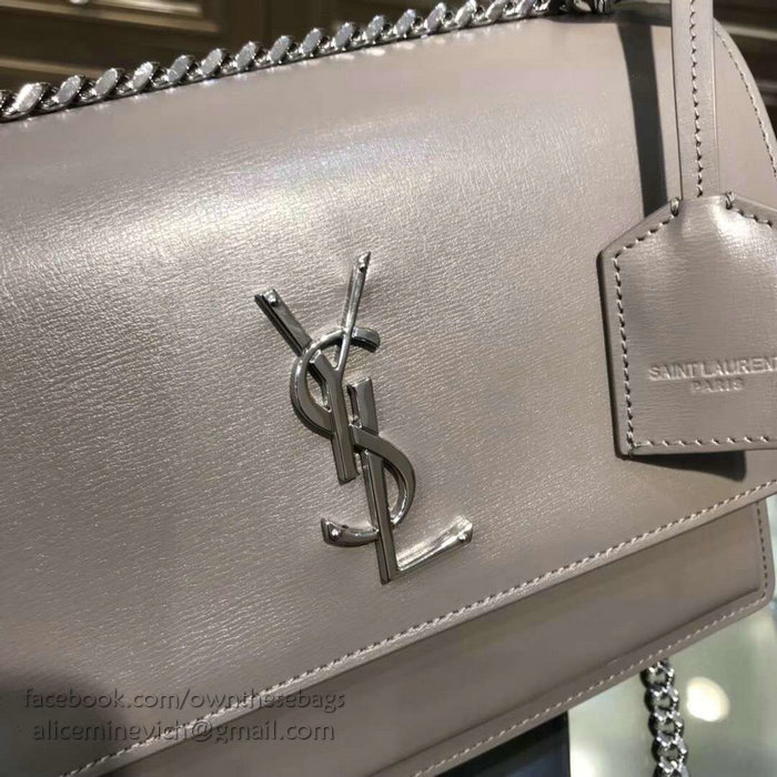 Saint Laurent Medium Sunset Monogram Bag Grey 442906