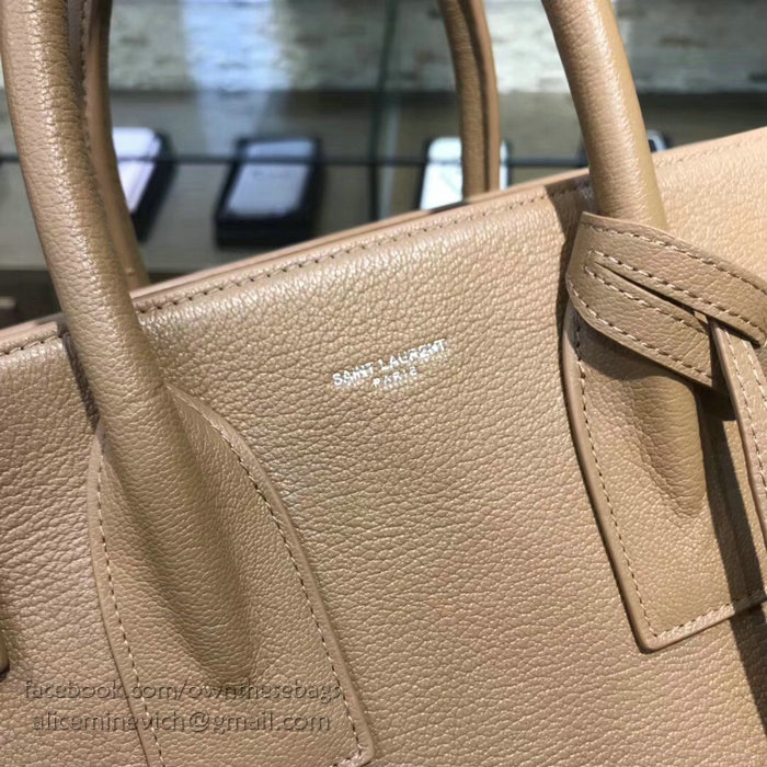 Saint Laurent Sac De Jour Souple Bag in Apricot Goat Leather 378299