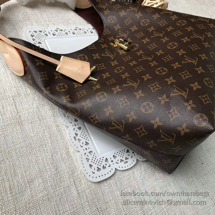 Louis Vuitton Monogram Canvas Flower Hobo Beige M43546