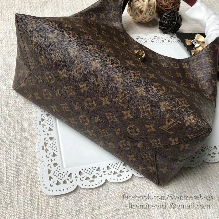 Louis Vuitton Monogram Canvas Flower Hobo Bordeaux M43546