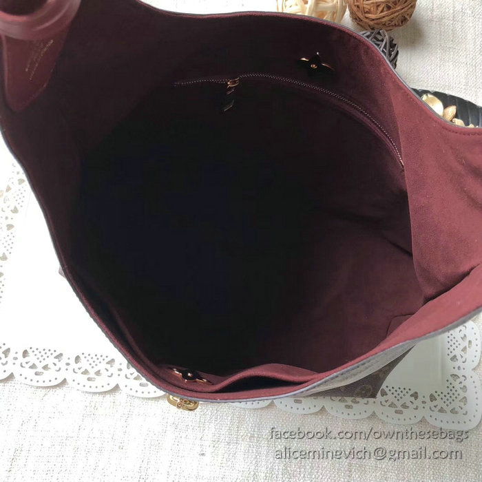 Louis Vuitton Monogram Canvas Flower Hobo Bordeaux M43546