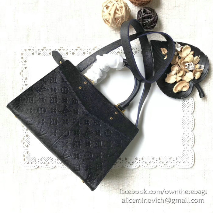 Louis Vuitton Monogram Empreinte Zipped Handbag PM Noir M54196