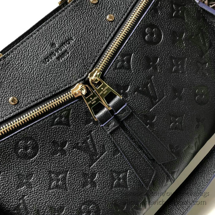 Louis Vuitton Monogram Empreinte Zipped Handbag PM Noir M54196