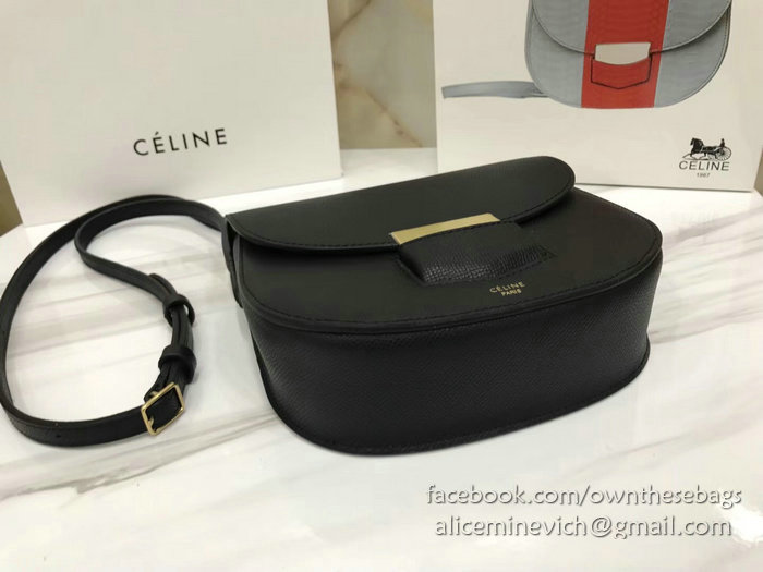 Celine Small Trotteur Bag in Grained Calfskin Black CL30038