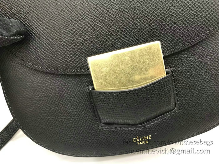 Celine Small Trotteur Bag in Grained Calfskin Black CL30038