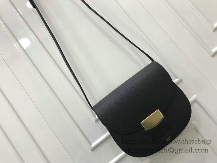 Celine Small Trotteur Bag in Grained Calfskin Black CL30038