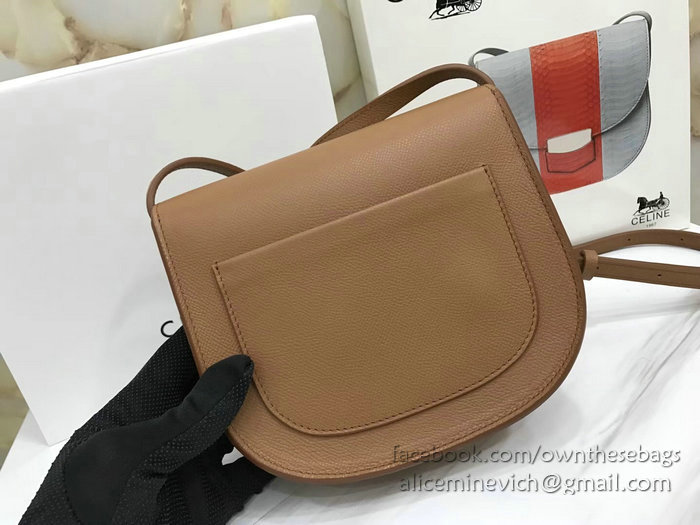 Celine Small Trotteur Bag in Grained Calfskin Brown CL30038