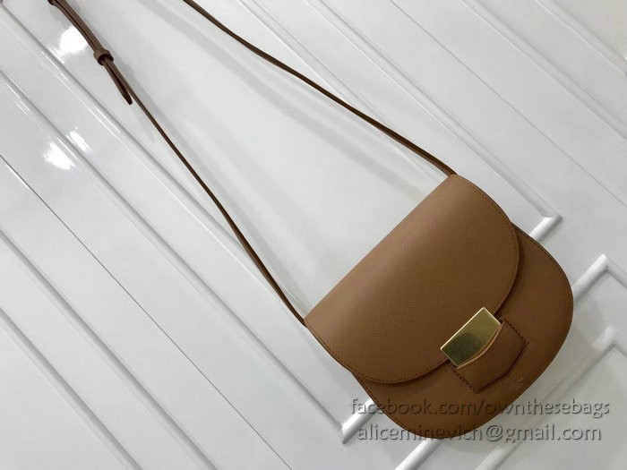 Celine Small Trotteur Bag in Grained Calfskin Brown CL30038