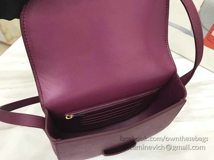 Celine Small Trotteur Bag in Grained Calfskin Burgundy CL30038