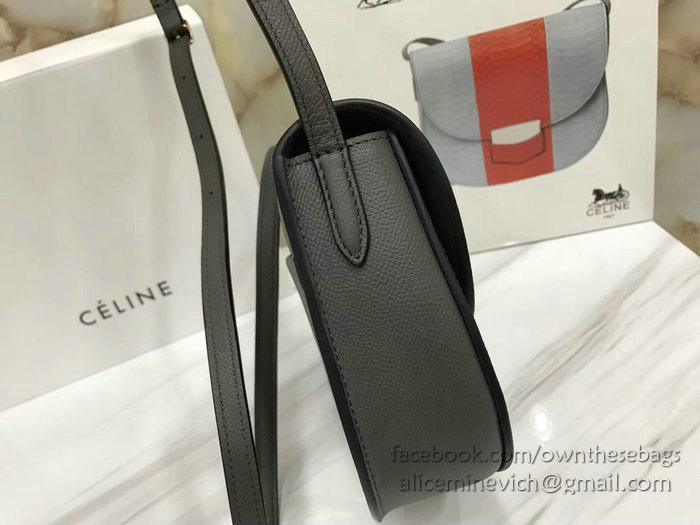 Celine Small Trotteur Bag in Grained Calfskin Grey CL30038