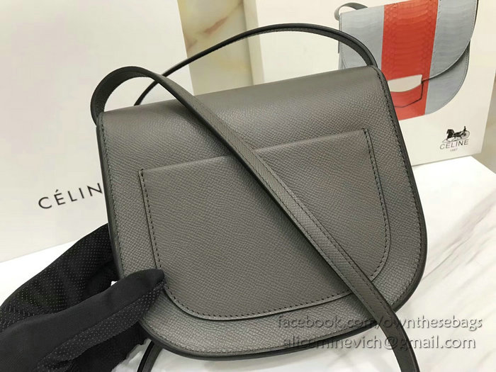 Celine Small Trotteur Bag in Grained Calfskin Grey CL30038