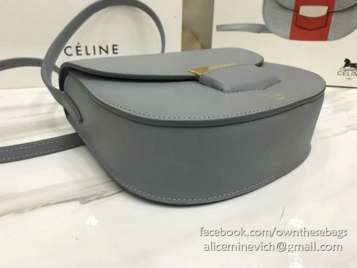 Celine Small Trotteur Bag in Grained Calfskin Light Blue CL30038