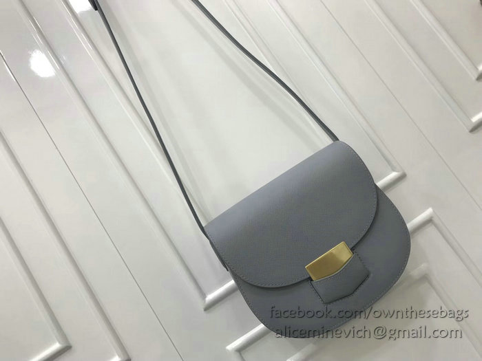 Celine Small Trotteur Bag in Grained Calfskin Light Blue CL30038