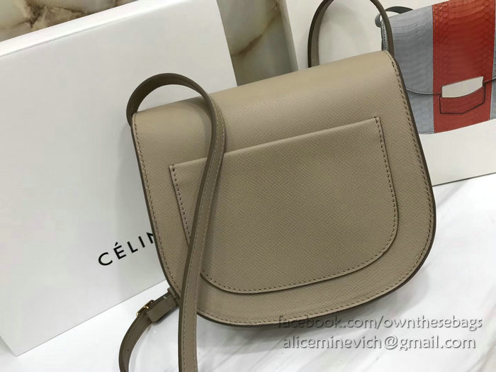 Celine Small Trotteur Bag in Grained Calfskin Light Grey CL30038