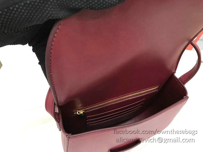 Celine Small Trotteur Bag in Grained Calfskin Red CL30038