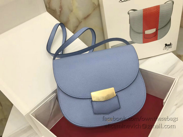 Celine Small Trotteur Bag in Grained Calfskin Skyblue CL30038