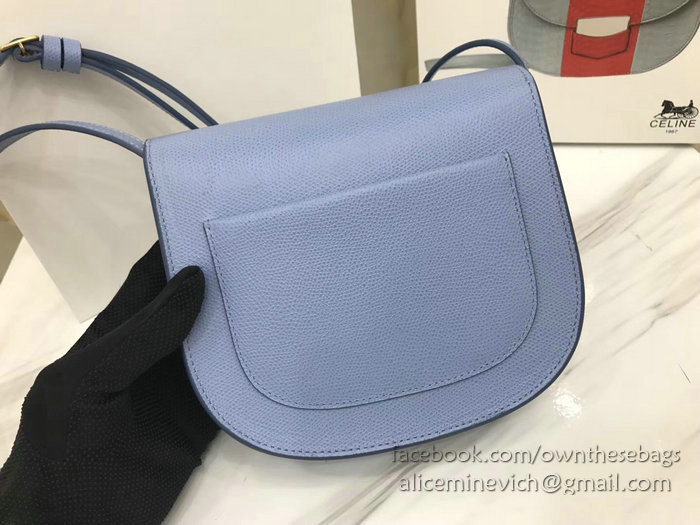 Celine Small Trotteur Bag in Grained Calfskin Skyblue CL30038