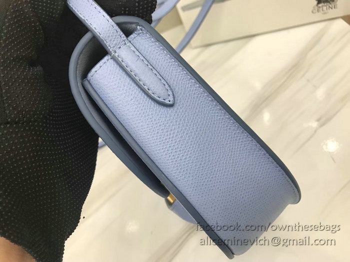 Celine Small Trotteur Bag in Grained Calfskin Skyblue CL30038