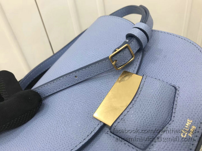 Celine Small Trotteur Bag in Grained Calfskin Skyblue CL30038