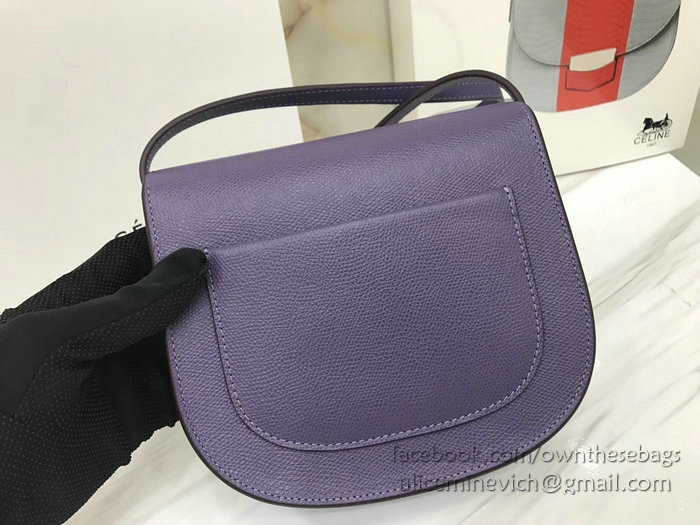 Celine Small Trotteur Bag in Grained Calfskin Violet CL30038