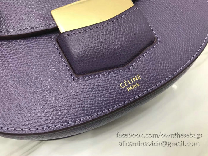 Celine Small Trotteur Bag in Grained Calfskin Violet CL30038