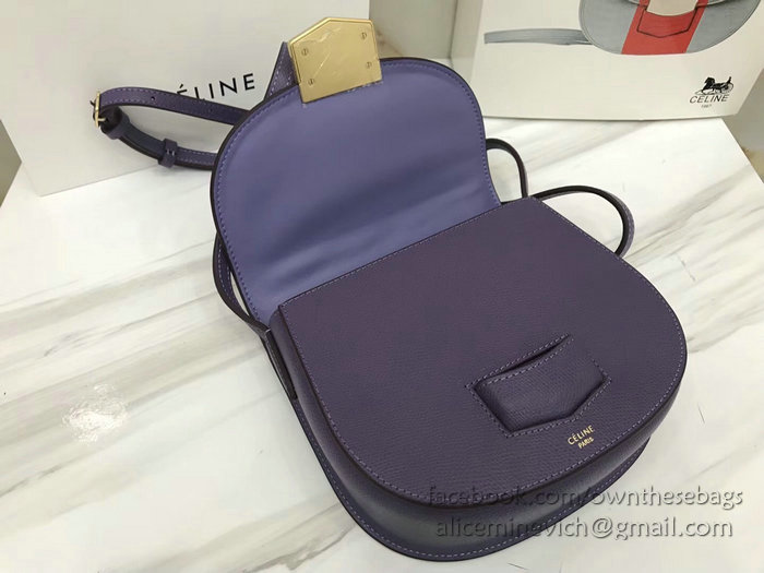 Celine Small Trotteur Bag in Grained Calfskin Violet CL30038