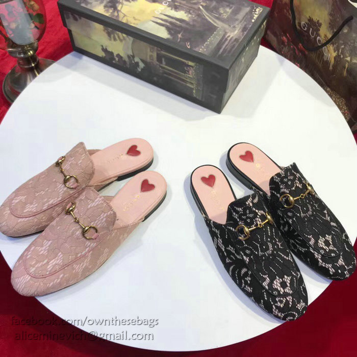 Gucci Princetown Lace Slipper 475094