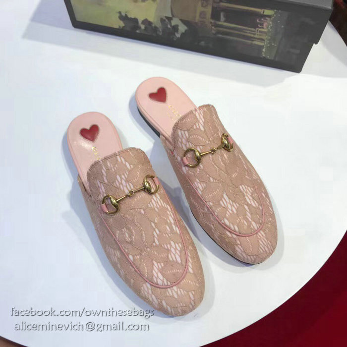 Gucci Princetown Lace Slipper 475094