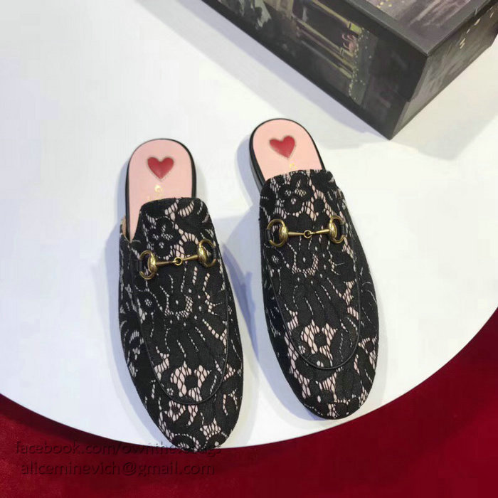 Gucci Princetown Lace Slipper 475094