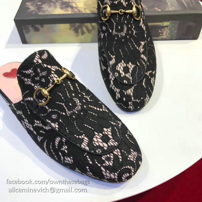 Gucci Princetown Lace Slipper 475094