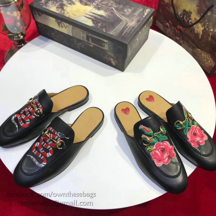 Gucci Princetown Leather Slipper 401182