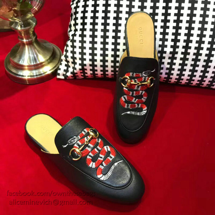 Gucci Princetown Leather Slipper 401182