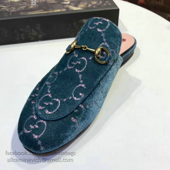 Gucci Princetown Velvet Slipper 401186