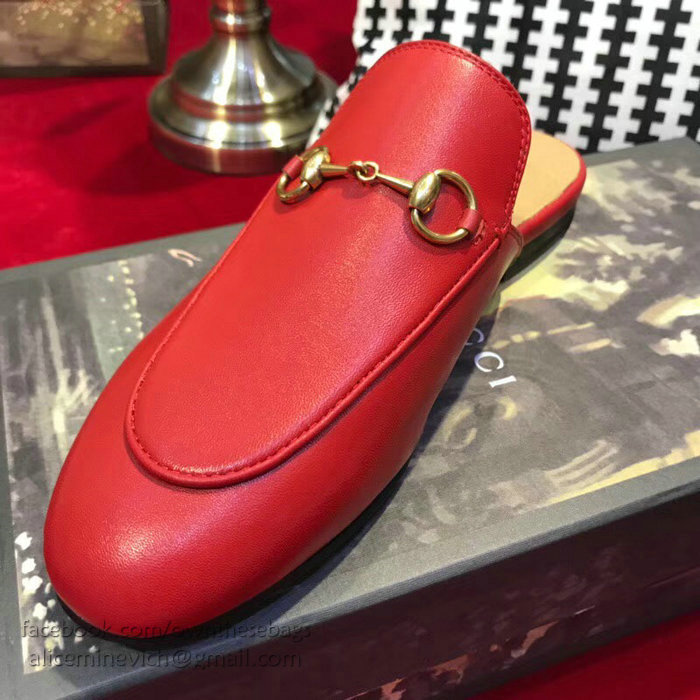 Gucci Princetown Leather Slipper 401187