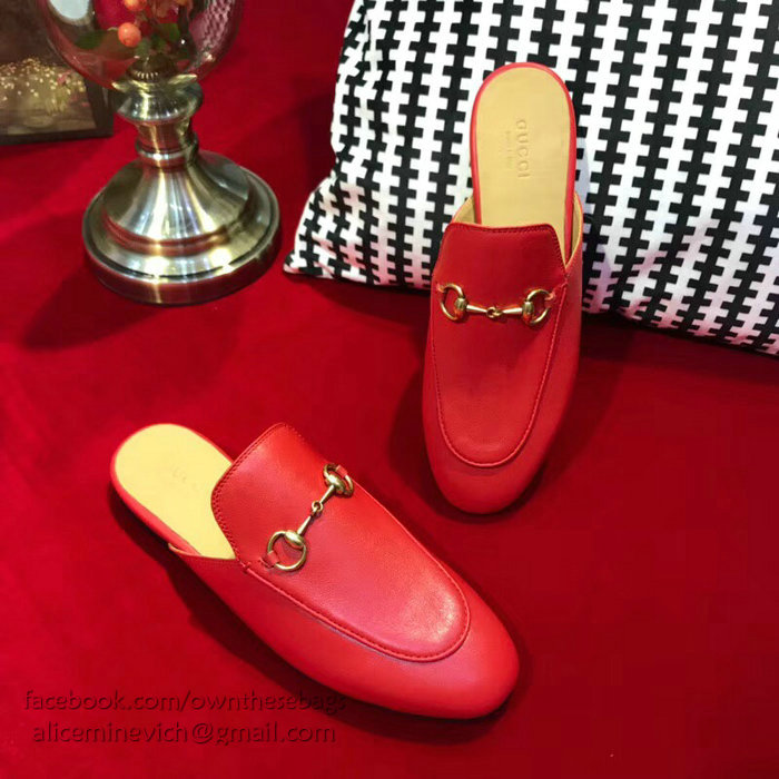 Gucci Princetown Leather Slipper 401187