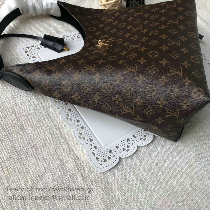 Louis Vuitton Monogram Canvas Flower Hobo Noir M43546